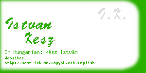 istvan kesz business card
