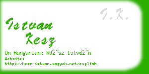 istvan kesz business card